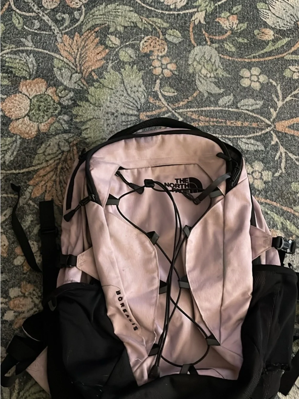 The North Face Light Pink Men’s Daypack Backpack with Black Accents